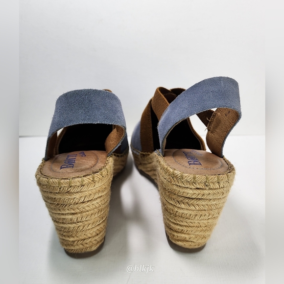 Born Suede Espadrilles Size 8 EUC *Blue/Brown* - Picture 9 of 9